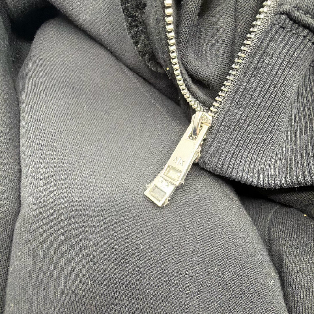 Armani Exchange Black Faux Fur Lined Large Hoodie - Picture 8 of 8